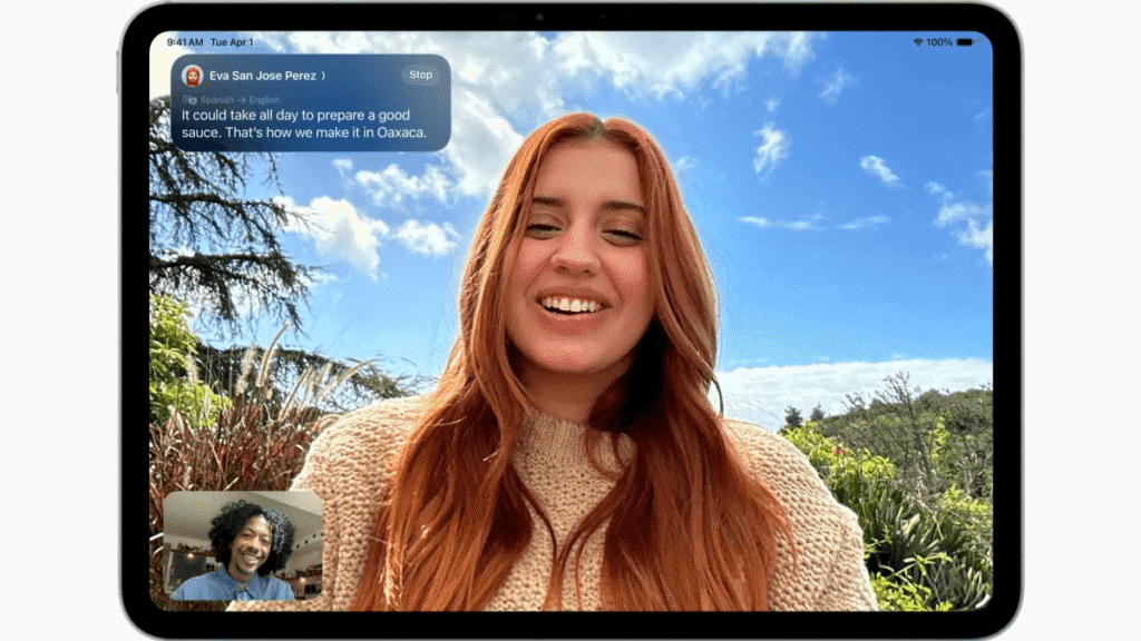 iPadOS 26 features Live Translation in FaceTime with real-time subtitles for multilingual communication