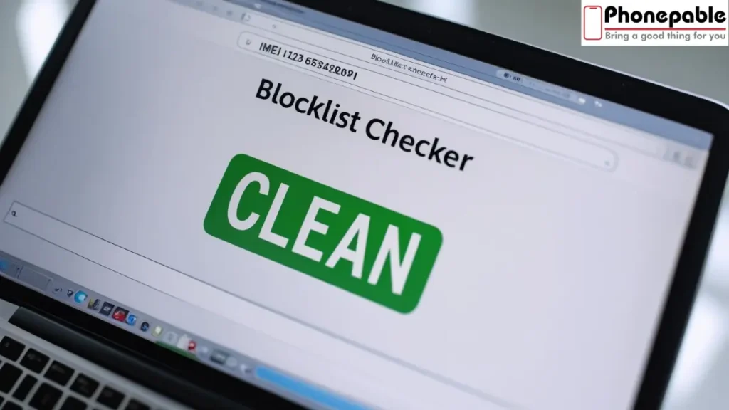 Free online IMEI checker showing clean device status